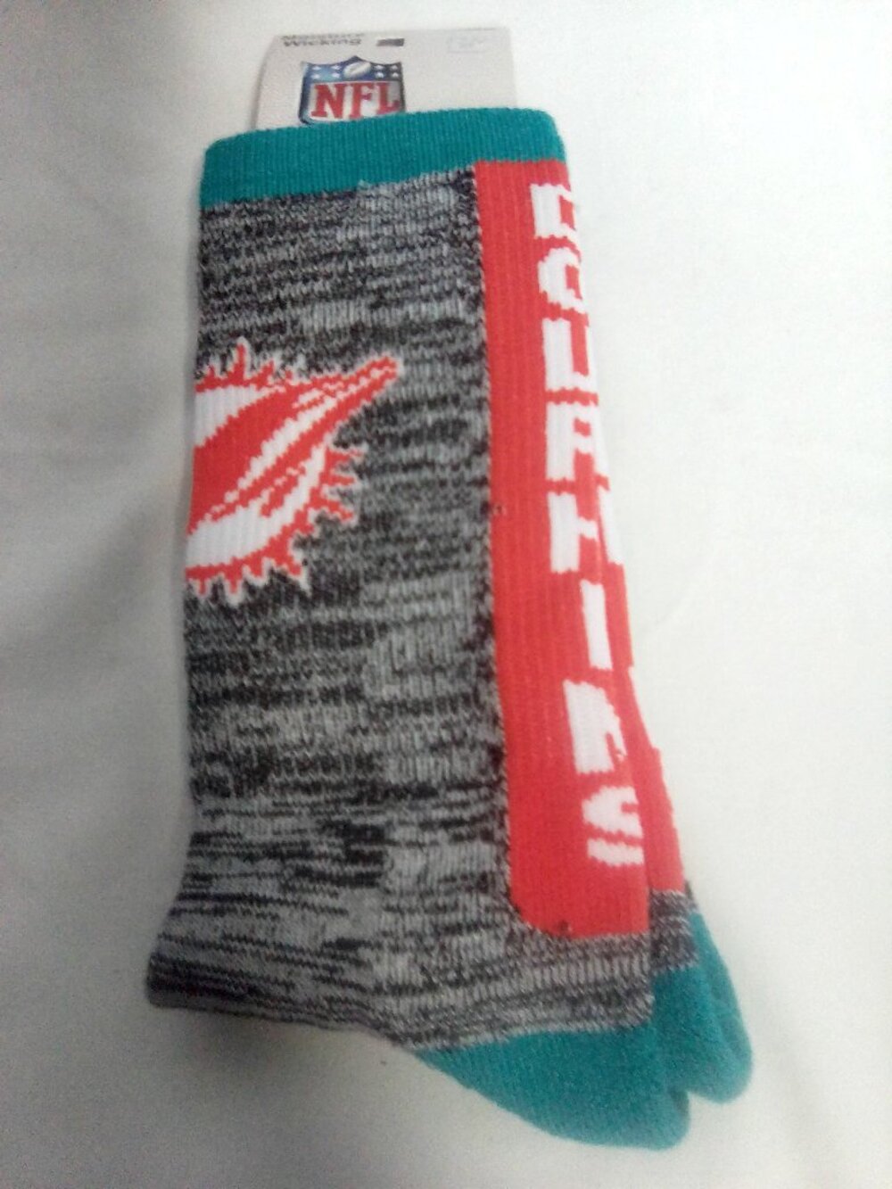 NFL Miami Dolphins socks Large NWT